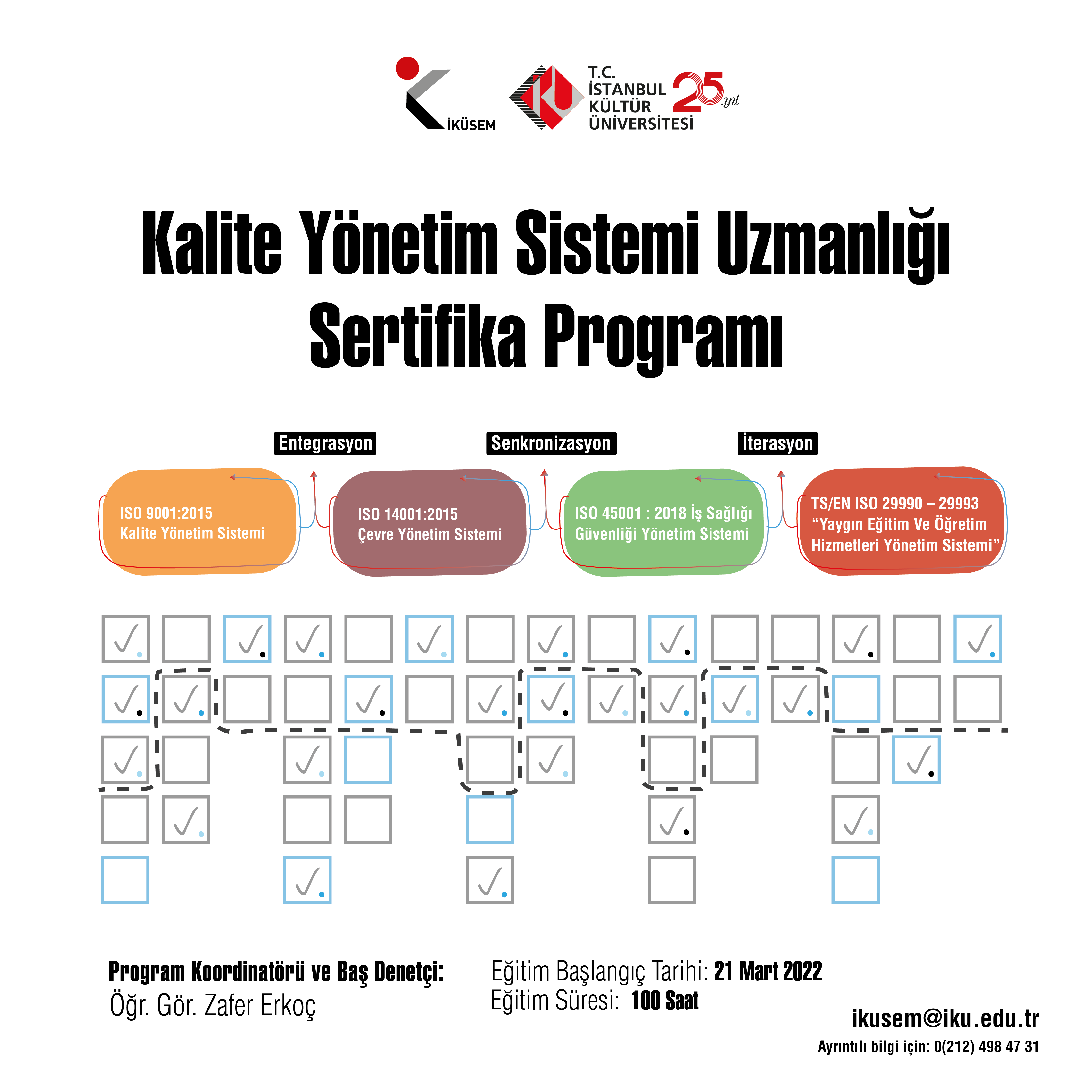 Kalite Yönetim Sistemi Uzmanlığı Sertifika Programı